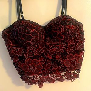 Cropped laced corset